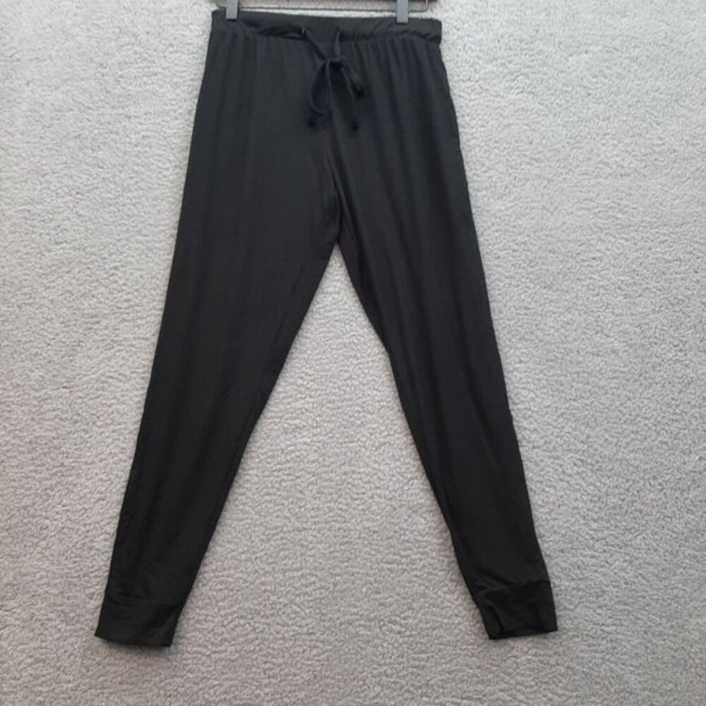 Tahari Womens Relaxed Fit Elastic Waistband Drawstring Jogger Black Size Small
